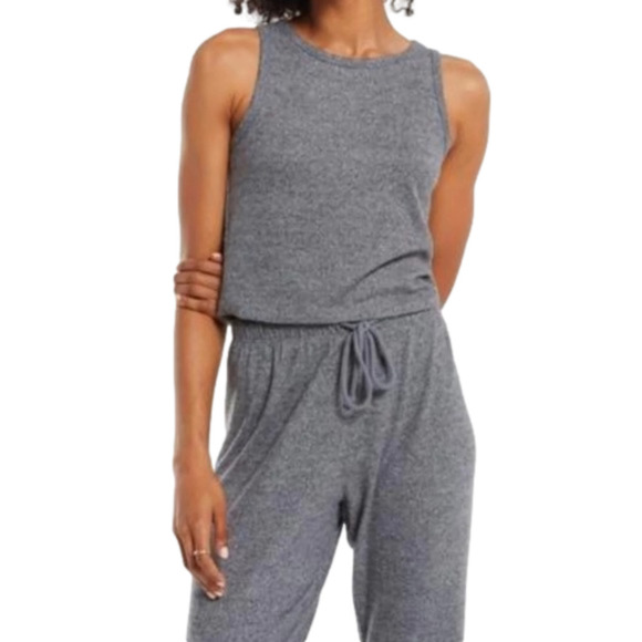 Z Supply Noah Soft Silky Tank Heather Black, Size L - Picture 2 of 10